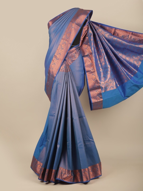 

Pothys Blue Woven Design Pure Silk Saree