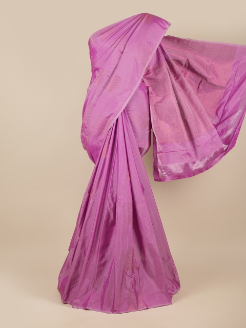 

Pothys Lavender & Copper-Toned Ethnic Motifs Zari Silk Cotton Saree