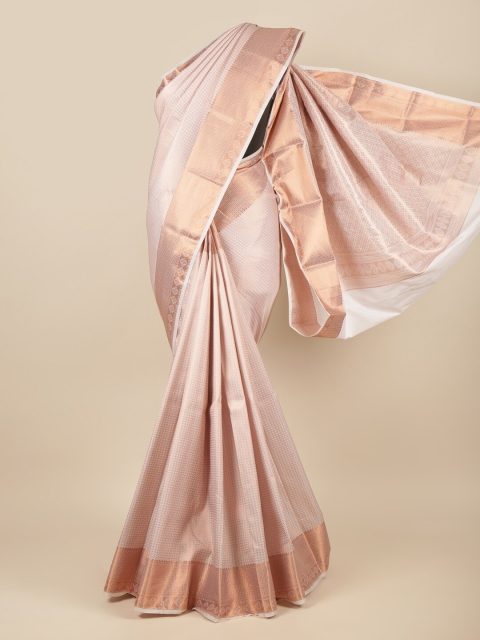 

Pothys Cream-Coloured Woven Design Pure Silk Saree