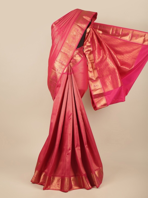 

Pothys Pink Woven Design Pure Silk Saree