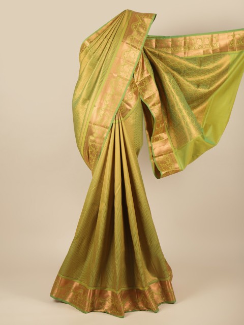 

Pothys Green Woven Design Pure Silk Saree