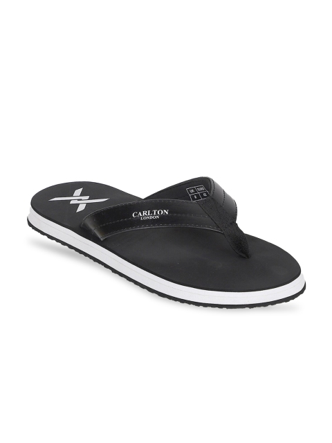

Carlton London Men Black & White Thong Flip-Flops