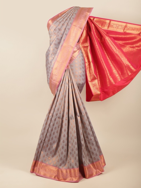 

Pothys Grey & Pink Woven Design Zari Art Silk Saree