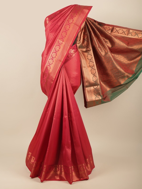 

Pothys Red & Green Woven Design Zari Art Silk Saree