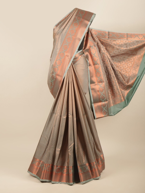 

Pothys Grey & Copper-Toned Ethnic Motifs Zari Art Silk Saree