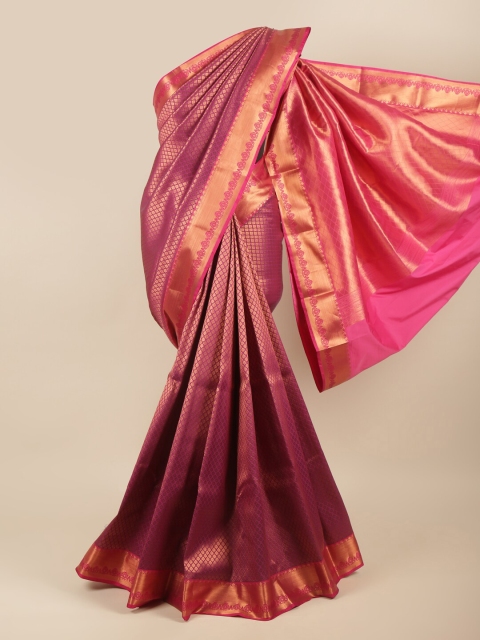 

Pothys Violet Woven Design Art Silk Saree