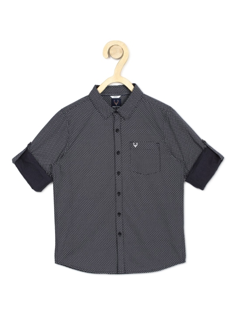 

Allen Solly Junior Boys Grey Slim Fit Printed Casual Shirt