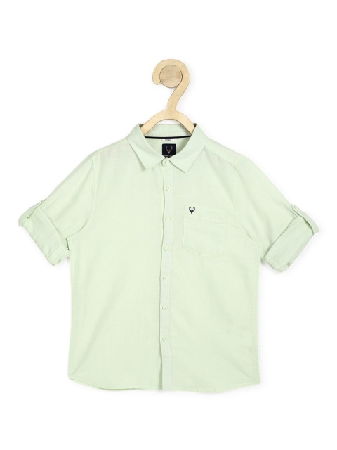 

Allen Solly Junior Boys Green Slim Fit Casual Shirt