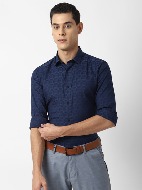 

Louis Philippe Sport Men Navy Blue Slim Fit Floral Printed Casual Shirt
