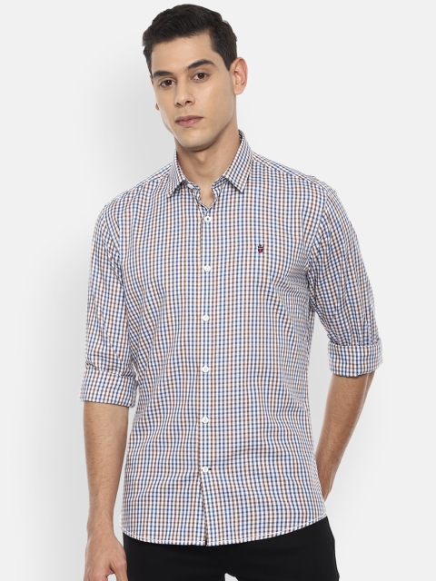 

Louis Philippe Sport Men Blue Slim Fit Pure Cotton Checked Casual Shirt