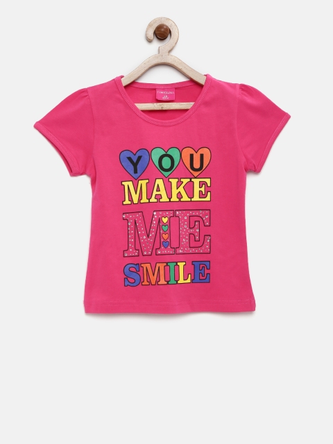 

Tiny Girl Girls Pink Printed Embellished Top