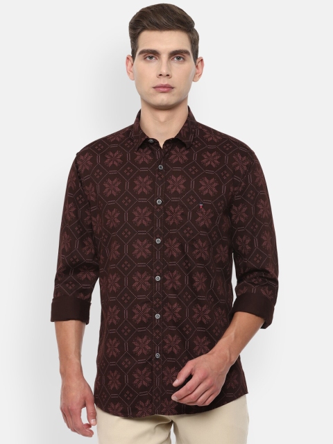 

Louis Philippe Sport Men Brown Slim Fit Printed Pure Cotton Casual Shirt