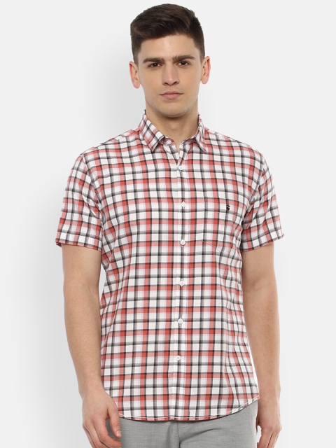 

Louis Philippe Sport Men White Slim Fit Checked Pure Cotton Casual Shirt