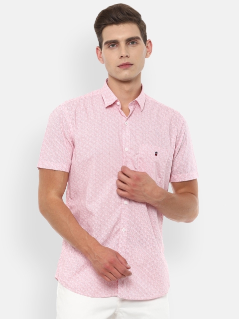 

Louis Philippe Sport Men Pink Slim Fit Floral Printed Pure Cotton Casual Shirt