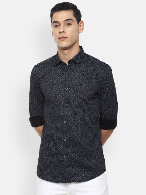 

Louis Philippe Sport Men Black Slim Fit Printed Pure Cotton Casual Shirt