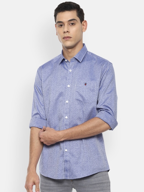 

Louis Philippe Sport Men Blue Slim Fit Floral Printed Pure Cotton Casual Shirt