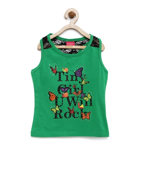 

Tiny Girl Girls Green Printed Tank Top