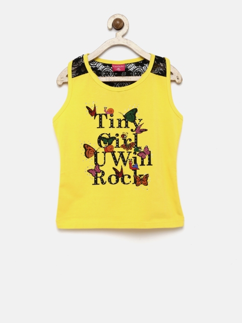

Tiny Girl Yellow Printed Top