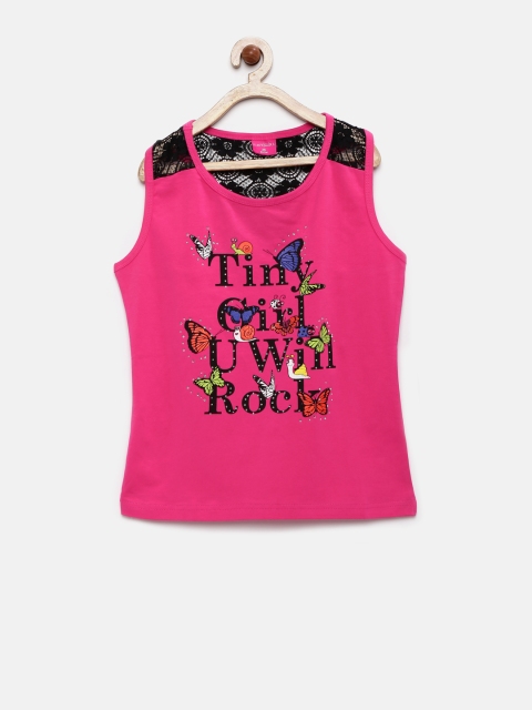 

Tiny Girl Girls Pink Printed Tank Top