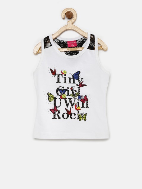 

Tiny Girl White Printed Top