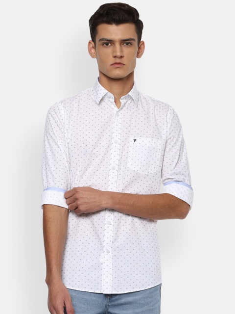 

Van Heusen Sport Men White Slim Fit Printed Pure Cotton Casual Shirt