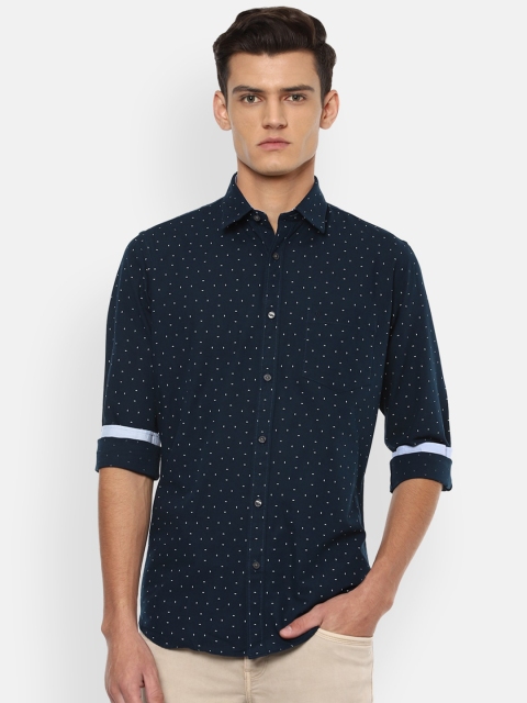 

Van Heusen Sport Men Navy Blue Slim Fit Pure Cotton Printed Casual Shirt