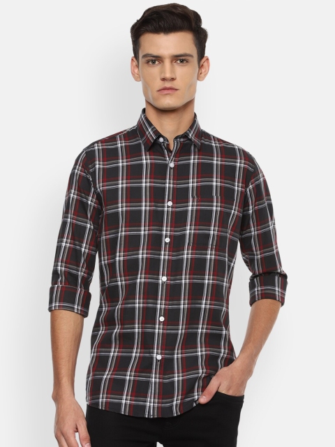 

Van Heusen Sport Men Grey Slim Fit Tartan Checks Checked Cotton Casual Shirt