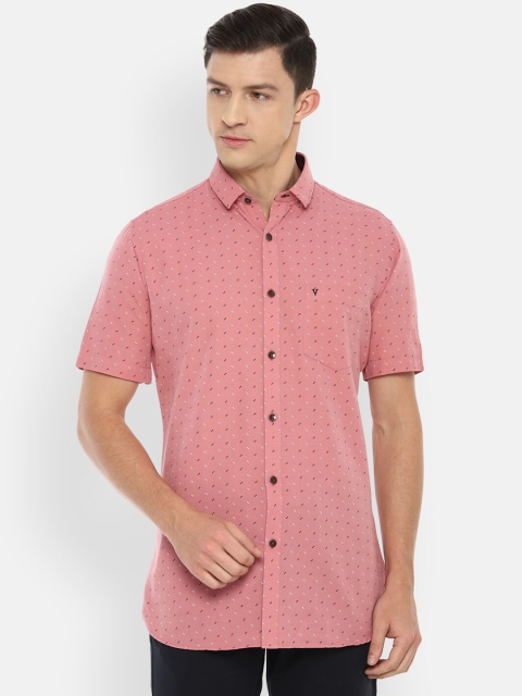 

Van Heusen Sport Men Pink Slim Fit Printed Cotton Casual Shirt