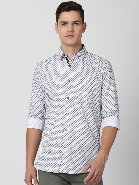 

Van Heusen Sport Men Grey Slim Fit Printed Pure Cotton Casual Shirt