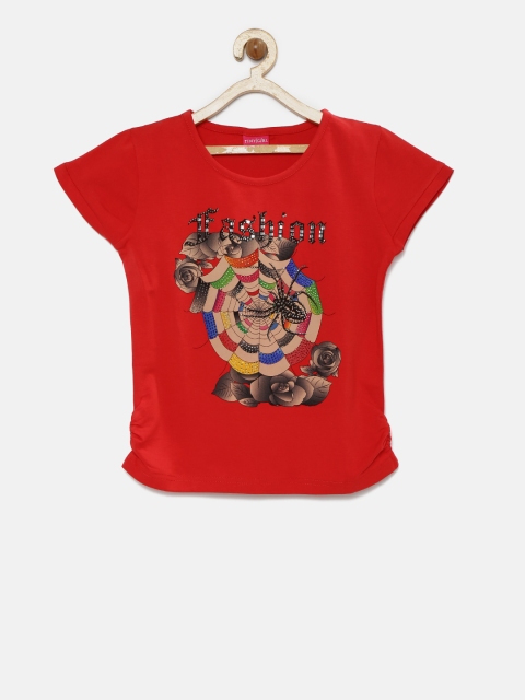 

Tiny Girl Girls Red Printed Top
