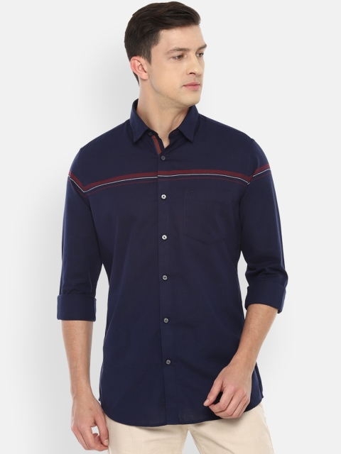 

Van Heusen Sport Men Navy Blue Slim Fit Pure Cotton Casual Shirt
