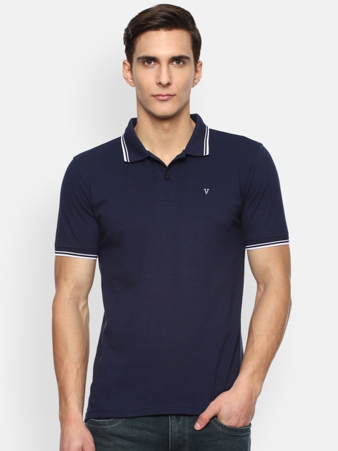 

Van Heusen Sport Men Navy Blue Polo Collar T-shirt
