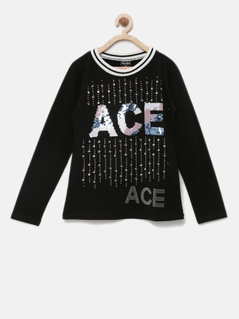 

Tiny Girl Black Sequinned Top