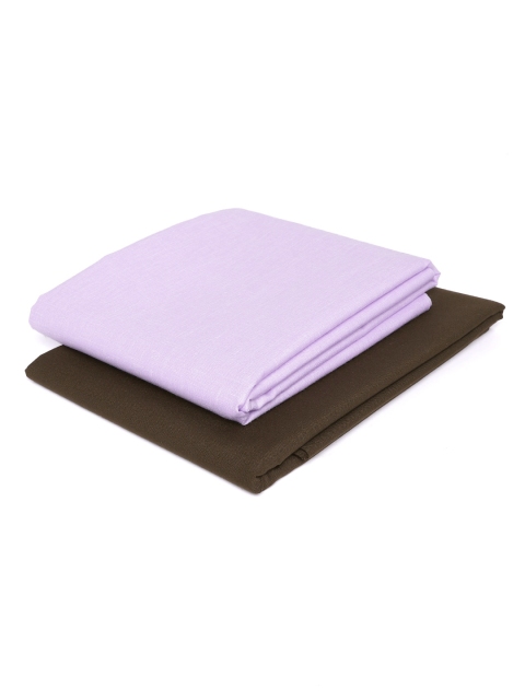 

SOJANYA Men Purple & Brown Shirt & Trouser Fabric Set