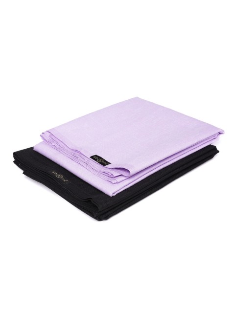 

SOJANYA Men Lavender & Black Shirt with Trouser Fabric Set