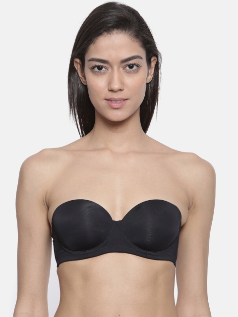 

Bitz Black Bra Underwired Lightly Padded Strapless Bra