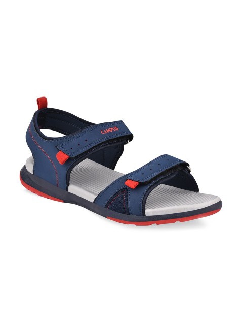 

Campus Men Navy Blue & Red Solid Comfort Sandals