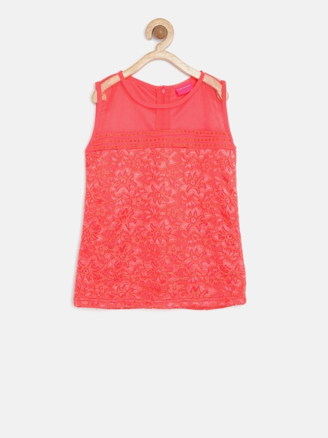 

Tiny Girl Red Lace Top