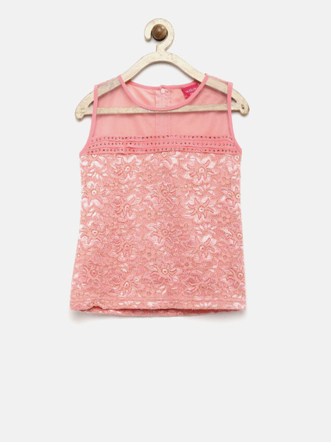 

Tiny Girl Pink Self-Design Top