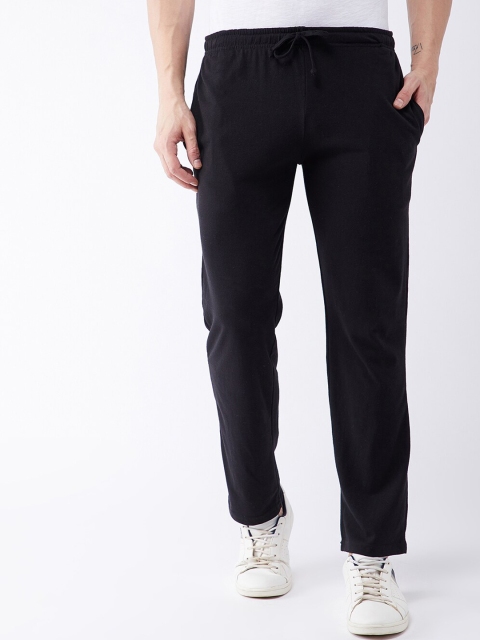 

Gritstones Men Black Solid Track Pants