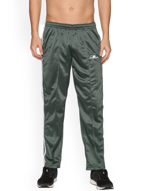

HPS Sports Men Olive Green Solid Track Pants