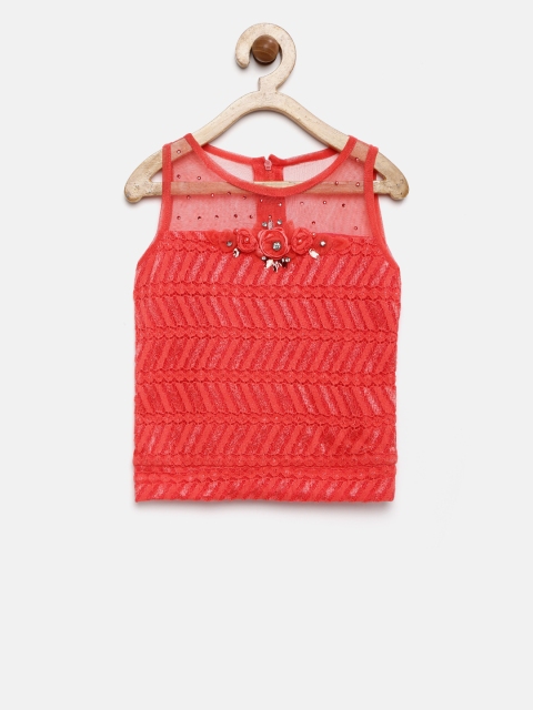 

Tiny Girl Red Lace Top