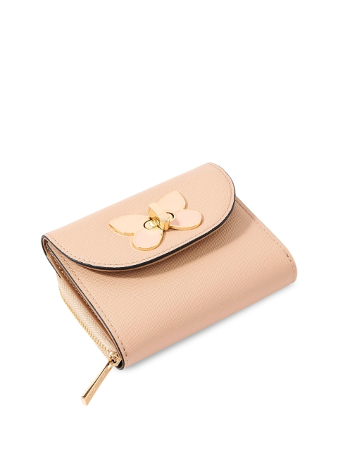 

Accessorize Women Pink & Gold-Toned Three Fold Wallet