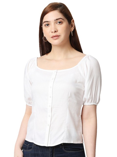 

Lee Cooper Women White Casual Shirt