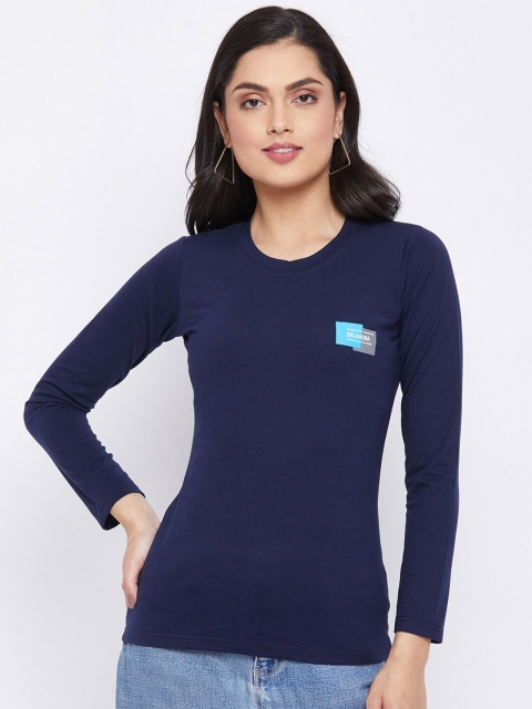 

THE MILLION CLUB Women Navy Blue T-shirt