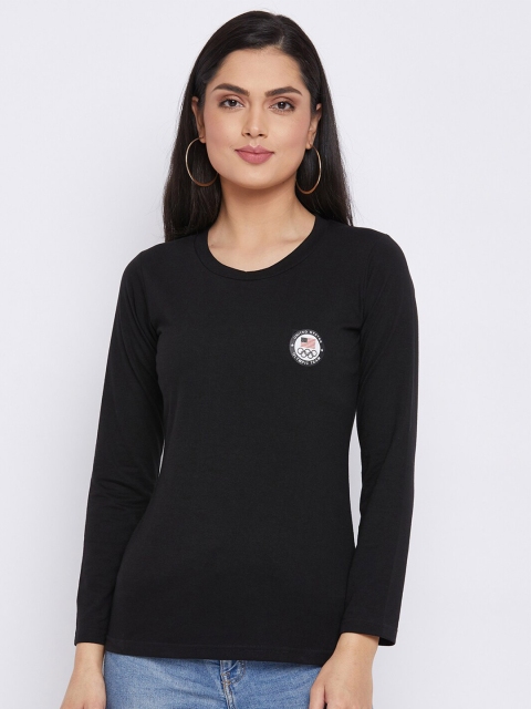 

THE MILLION CLUB Women Black T-shirt