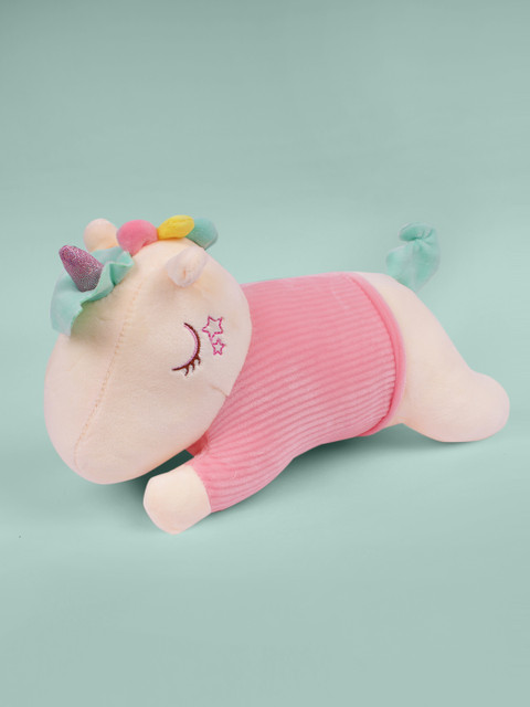 

DukieKooky Kids Pink & Green Cute Sleeping Unicorn Soft Toy