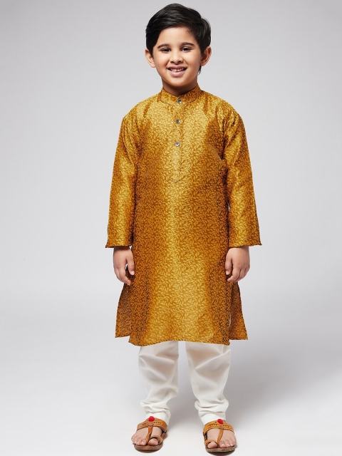 

SOJANYA Boys Mustard Yellow Kurta with Pyjamas