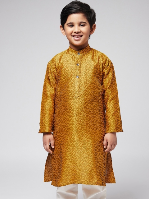 

SOJANYA Boys Mustard Yellow Kurta