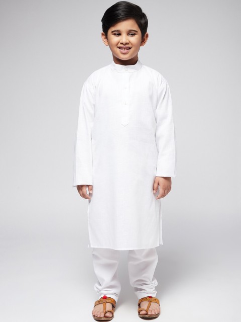 

SOJANYA Boys White Empire Kurta with Pyjamas
